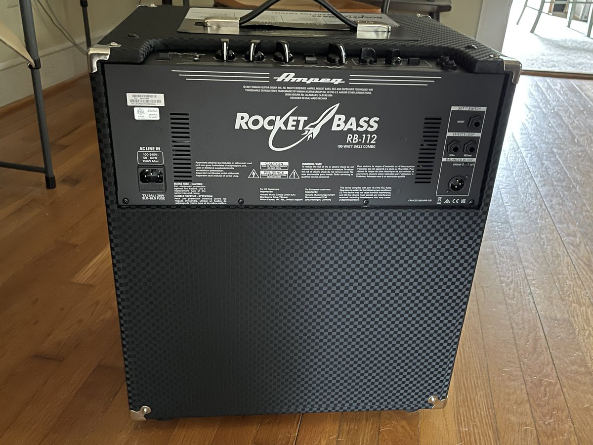 SKirkham1967A's tweet photo. My new Bass Combo Amp!  @Ampeg #RB112 #RocketBass #Ampeg @SweetwaterSound #NewGearDay https://t.co/YGne4QHh0M