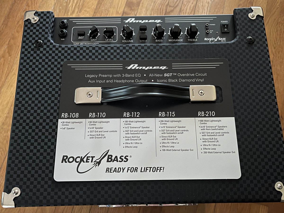 SKirkham1967A's tweet photo. My new Bass Combo Amp!  @Ampeg #RB112 #RocketBass #Ampeg @SweetwaterSound #NewGearDay https://t.co/YGne4QHh0M
