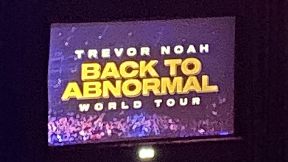 Finally time to see <a href="/Trevornoah/">Trevor Noah</a>. 2 year wait for #BackToAbnormalTour.