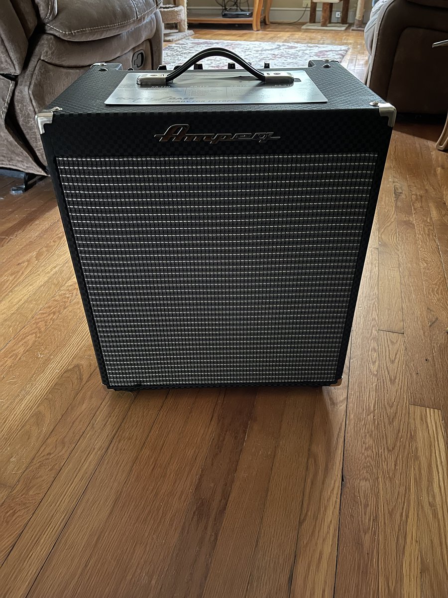 SKirkham1967A's tweet photo. My new Bass Combo Amp!  @Ampeg #RB112 #RocketBass #Ampeg @SweetwaterSound #NewGearDay https://t.co/YGne4QHh0M
