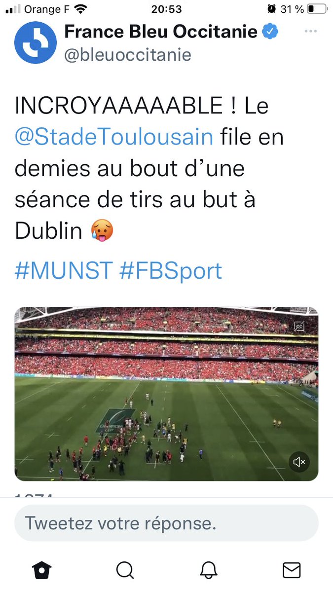 stanstfoy's tweet photo. Quelle journée pour les toulousains 🍾🍾🍾 #MUNvST #TFCNO #ChampionsCup #championligue2 https://t.co/7oVoDCQlRF