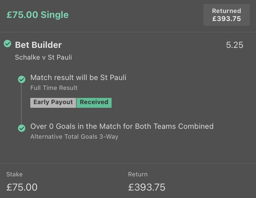 SNYbetting's tweet photo. Absolute scenes in the VIP 😍 The away model strikes again 💥 1.5u @ 5.25 ✅ +6.38 units profit 💰 what a day it’s been today 📈🥰 https://t.co/8GjNTM5vVV