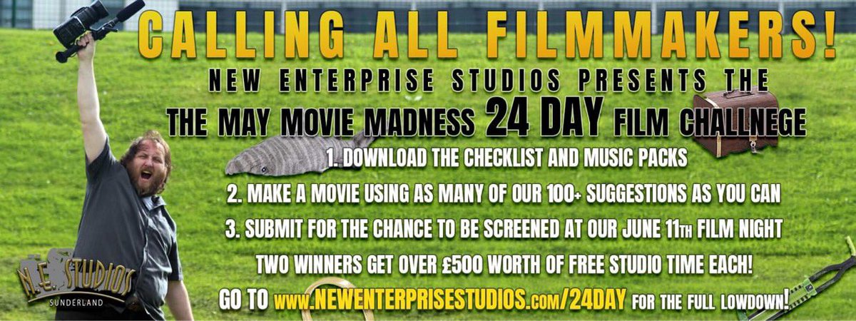 nes_studios's tweet photo. https://t.co/A9SQQRLuKA

Click the link for more information and get prepared to enter the #24DayFilmChallenge https://t.co/ON6X15ihsM