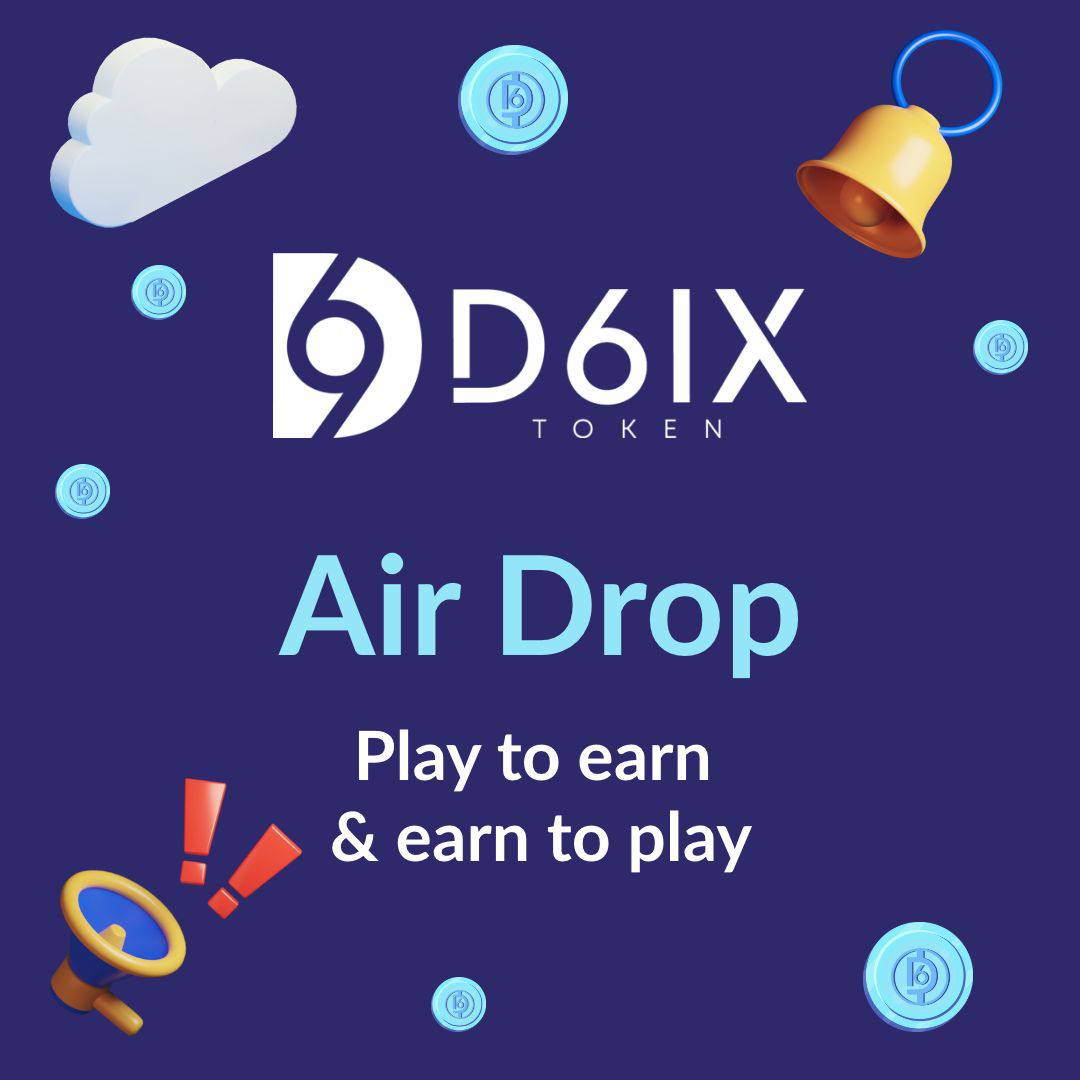 💧 D6ix Airdrop 💧

🏆 Task: ➕ $15,000 worth of D6ix for all eligible participants

👨‍👩‍👧 Referral: ➕ $50 worth of D6ix for top 100 referrers

🔛 Airdrop Link &amp; Information: t.me/Airdrop/3564

#cryptocurrency #Airdrop #BSC #Bitcoin #USDT #D6ix #Division6ix #Airdropstario