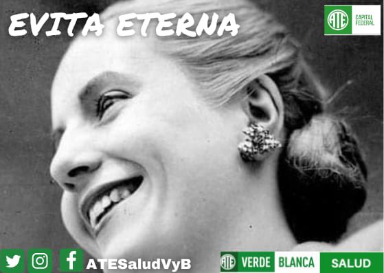 ATESaludVyB's tweet photo. "Yo no quise ni quiero nada para mí. Mi gloria es y será siempre el escudo de Perón y la bandera de mi pueblo. Y aunque deje en el camino jirones de mi vida, yo sé que ustedes recogerán mi nombre y lo llevarán como bandera a la victoria."

103 años del natalicio de nuestra Evita https://t.co/uQlcB2PoHz