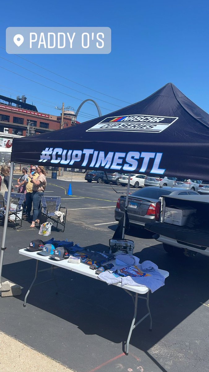 WWTRaceway's tweet photo. Pop-up shop of NASCAR #cuptime MERCH! 🏁 right next to @PaddyOsSTL Come see us to get your gear before June! https://t.co/1FBLaiLKfu