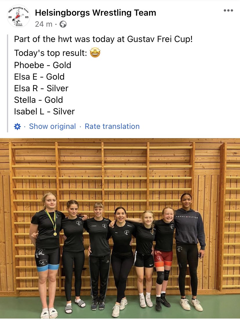 SharplesWrest's tweet photo. Well done @SharplesWrest Phoebe Cocker with yet another solid display in Sweden for Helsingborg Wrestling Team. 

@eddykavanagh1 @GBRWrestlingNGB @WrstleLikeAGirl @ThisGirlCanUK @helen_maroulis @BOLTONFMSPORT @bolton_sport https://t.co/AyTwN7DRq6