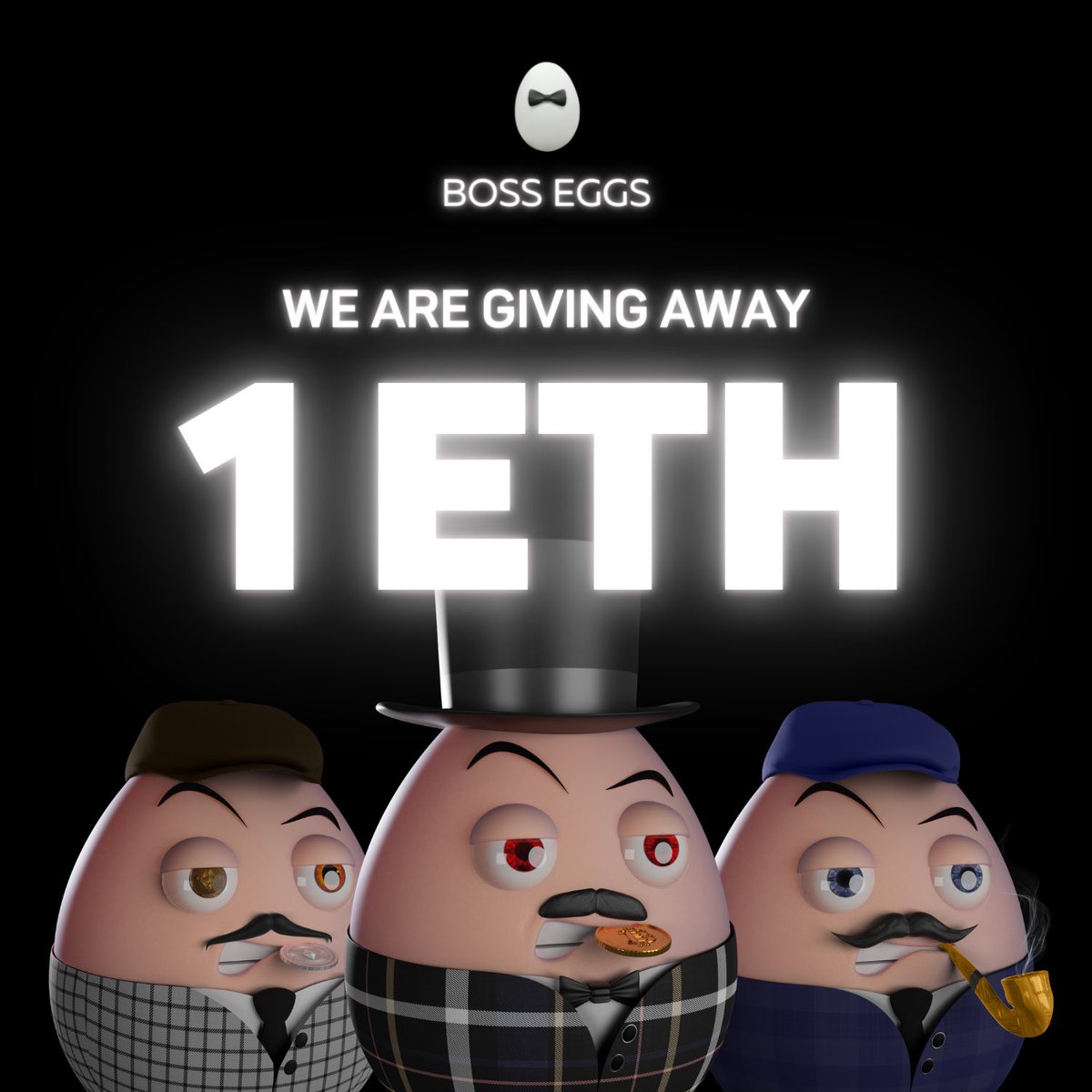 BossEggs's tweet photo. ๐ #ETH GIVEAWAY ๐
0.1ETH to 10 people who participate in our PRE-SALE tomorrow!! ๐ฅ
๐บ RT + TAG
๐บ Join Discord: https://t.co/at9mGeIkKw
#BOSSEGGS #nft #nftgiveaway #nftwhitelist #nftdrop #nftproject https://t.co/yiLxNEAFeD