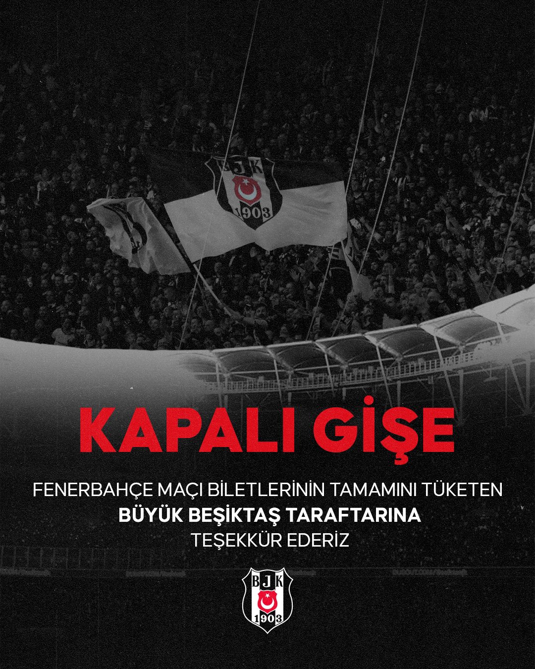 beşiktaş derbide kapalı gişe
