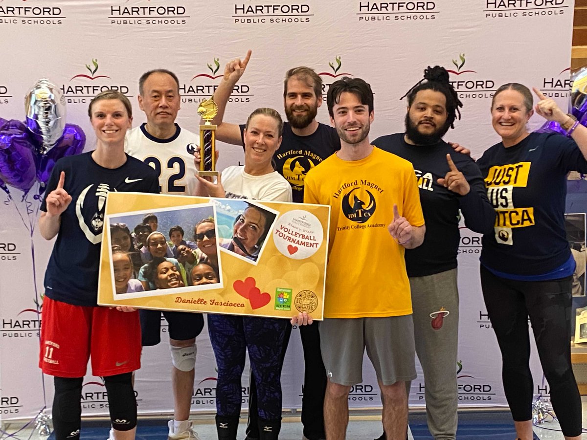 Hartford_Public's tweet photo. ... and the winner is @MagnetTrinity! We loved seeing our schools come together for some friendly competition to support a good cause. We're already looking forward to next year's Staff v. Staff Tournament!

#DomesticViolenceAwareness #WeAreHPS https://t.co/anuFWmHkUy