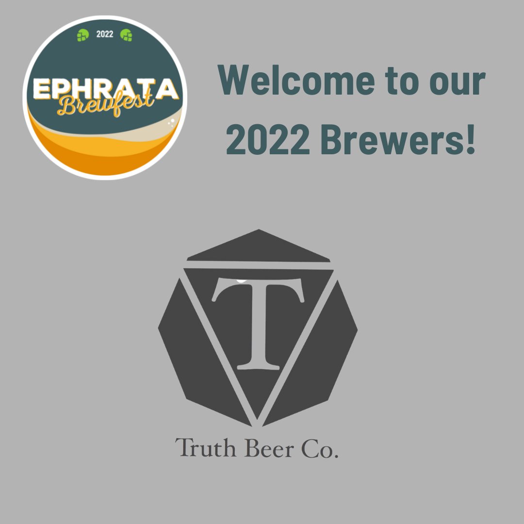 Yay!! Truth Beer Company is joining us for Ephrata Brewfest!! Are you??? If you don't have your tickets yet, get them before they sell out! Visit ephratabrewfest.com for more info!
#EphrataBrewfest #CheersEphrata