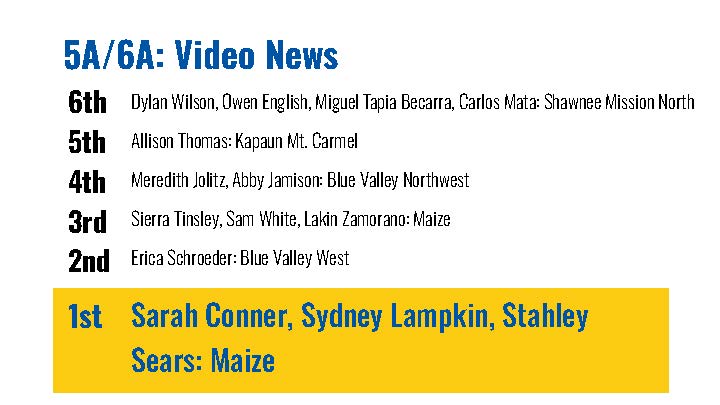 5A/6A Video News Winners!