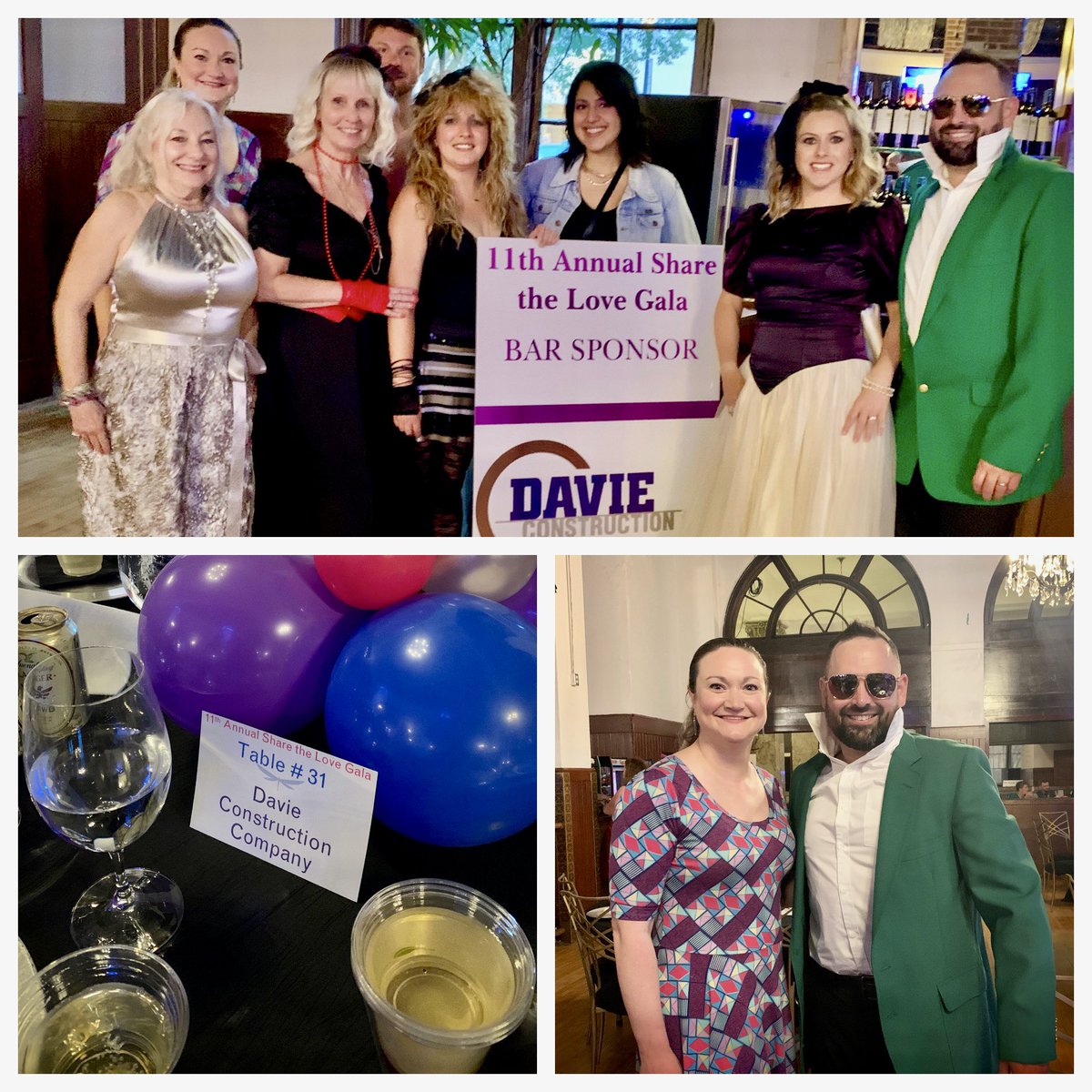 DavieConstNC's tweet photo. Some of Davie’s finest dressed in their best 80’s fashion for the Dragonfly House 11th Annual Share the Love Gala 80’s party. Good times for a good cause! #DragonflyHouse #davie #80s #gala #daviedelivers https://t.co/RHABQnk1Qs