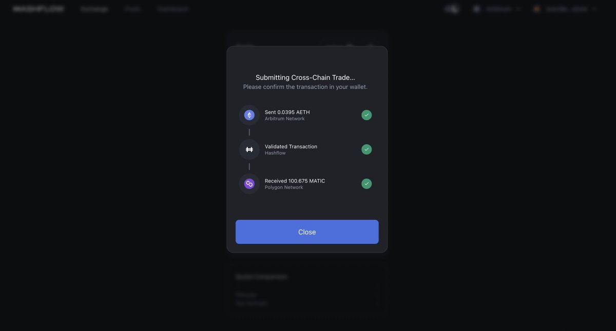 _devpj's tweet photo. Just tired the cross-chain transfer from Arbitrum to Polygon via https://t.co/8Xkjnn1mWT 👍 Noice!
@hashflow_ #arbitrum #polygon https://t.co/zPNp7X6LME
