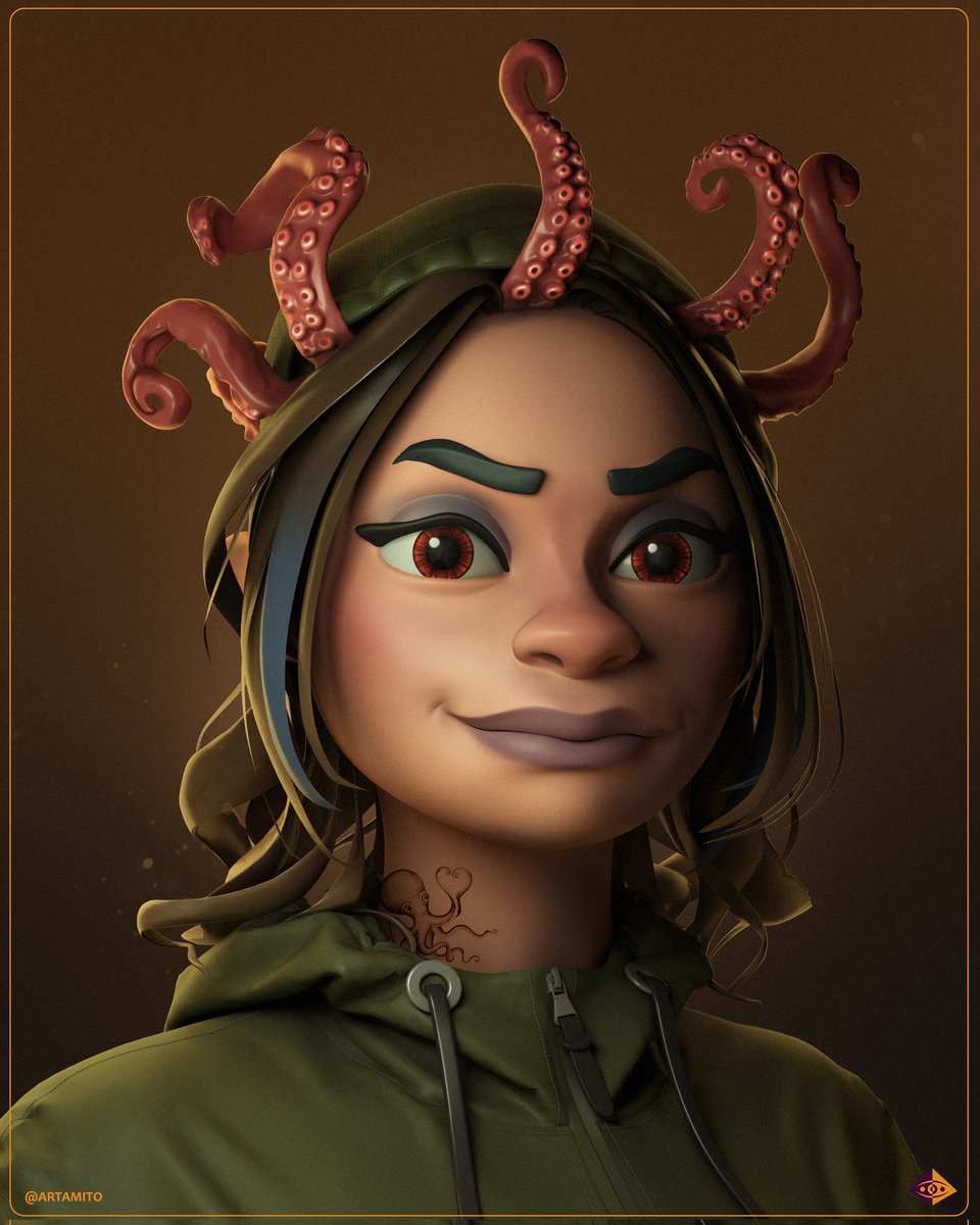 Artamito's tweet photo. A girl with octopus thoughts 🦑
See more here: https://t.co/hwdJeHdFru
.
#artamito #surrealart #coneptualart #3Dartist #3D #3dcharacterartist #characterdesign #zbrush #3dart #animation #3drendering #girls https://t.co/P9mnUjMC73
