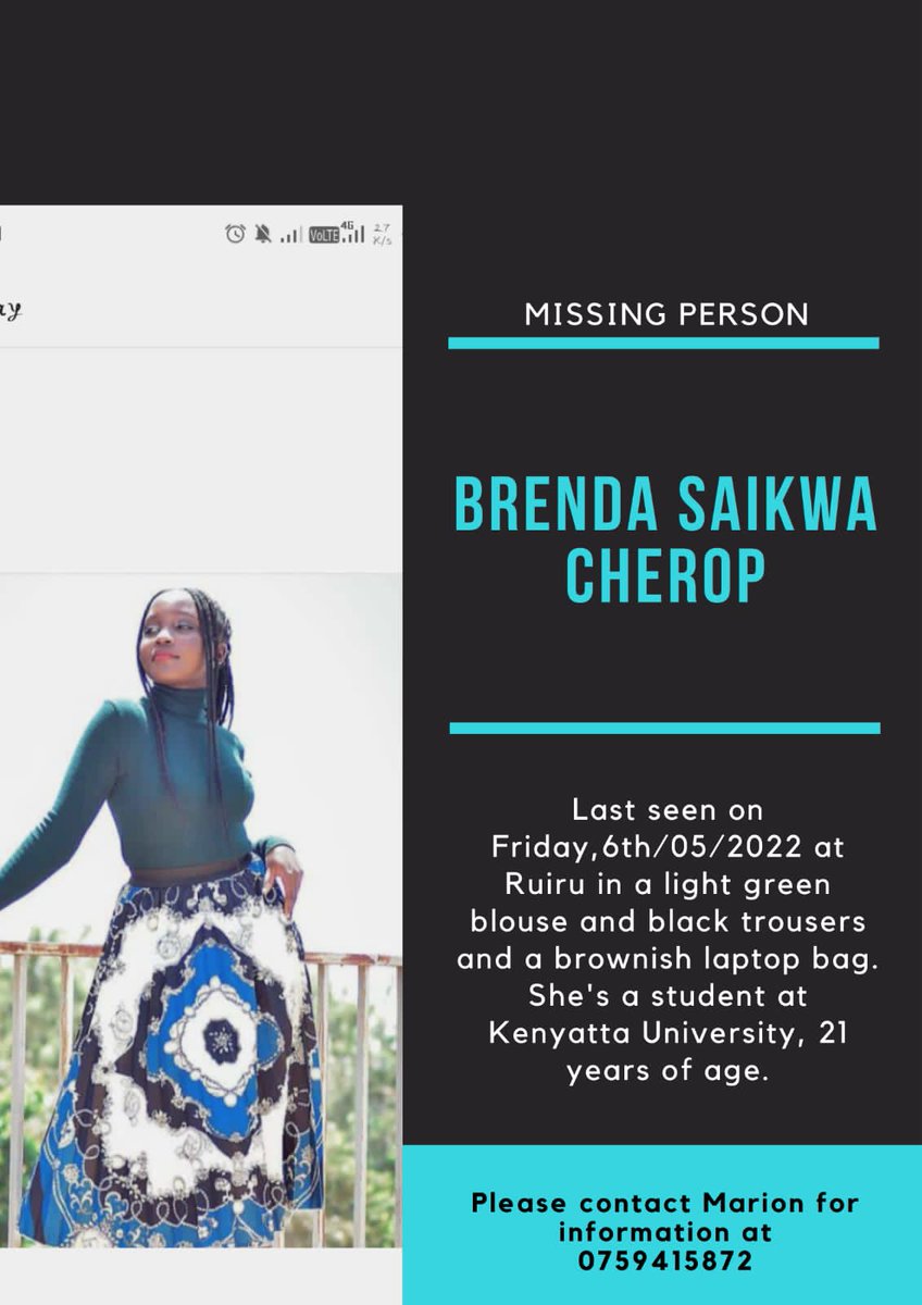 Help Find Brenda. RT to assist find her.