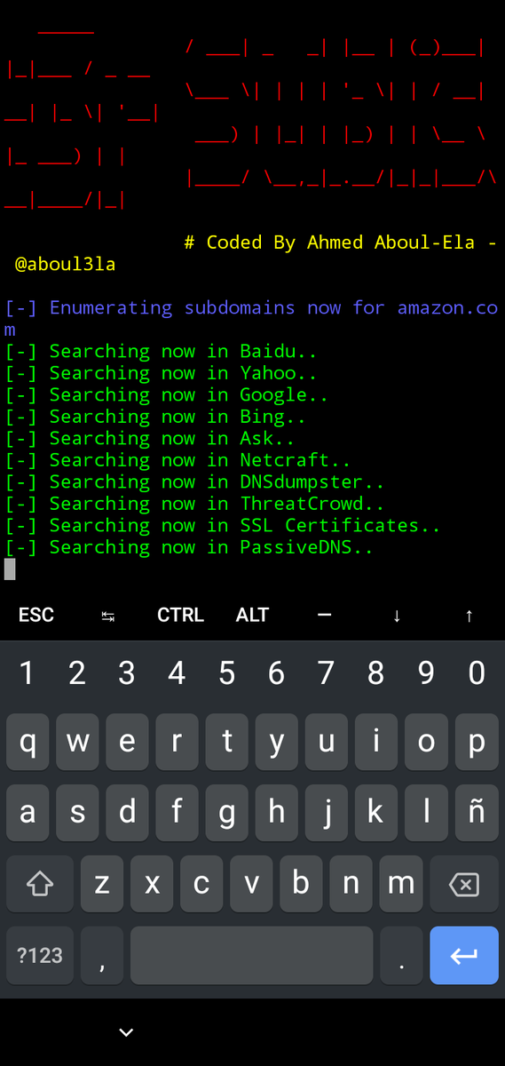 as_informatico's tweet photo. Esos ratos muertos mientras esperas y enredas con el móvil...
#termux #sublist3r https://t.co/sEiWdWwdwv