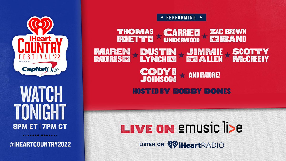 RyanMickRadio's tweet photo. TONIGHT! Hear it live on @98WSIX 
or watch on @eMusic! 
#iHeartCountry2022 https://t.co/Q6ewpsI0u0