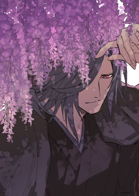 「red eyes wisteria」 illustration images(Latest)