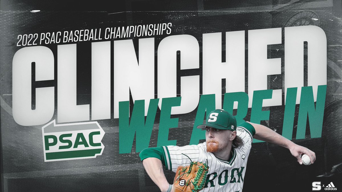 BASE: WE'RE IN! Rock freshman Ethan Edkins throws a complete game gem and Slippery Rock downs Mercyhurst 9-1 in game two to guarantee a spot in the PSAC Tournament! We'll announce full tourney info Monday at RockAthletics.com. The Tourney starts Wednesday. All games at SRU.