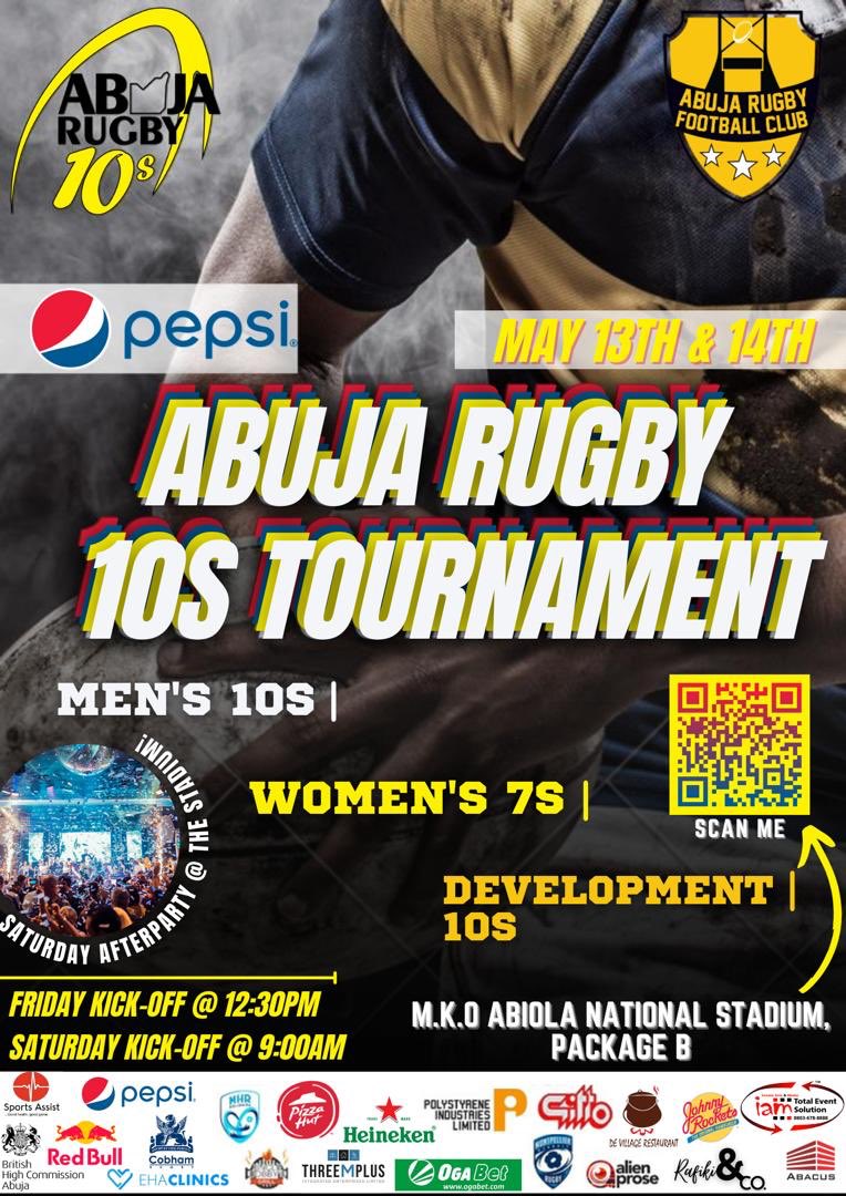 DanielNicolle4's tweet photo. With one week to go, please share with your Abuja/Nigeria contacts. Cash bar and food vendors. Kids face painting, ice cream, just to name a few. Be great if you could come and show your support for Abuja Rugby Football Club. First rugby tournament in Abuja 25 years. https://t.co/30YypJMahm