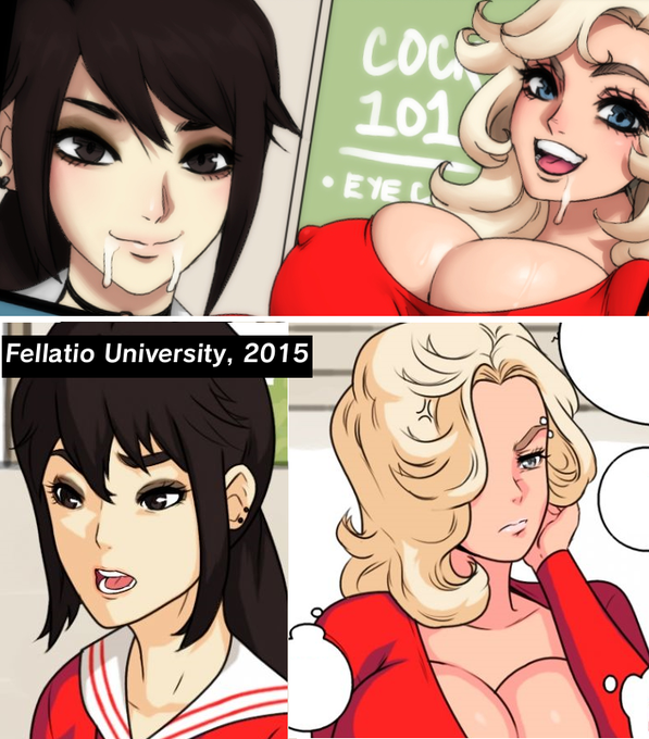 10 Year Breakdown Pt 3: Fellatio U, 2015. Before Carmen & Kelsie, I was hired to draw Keiko and Kayla