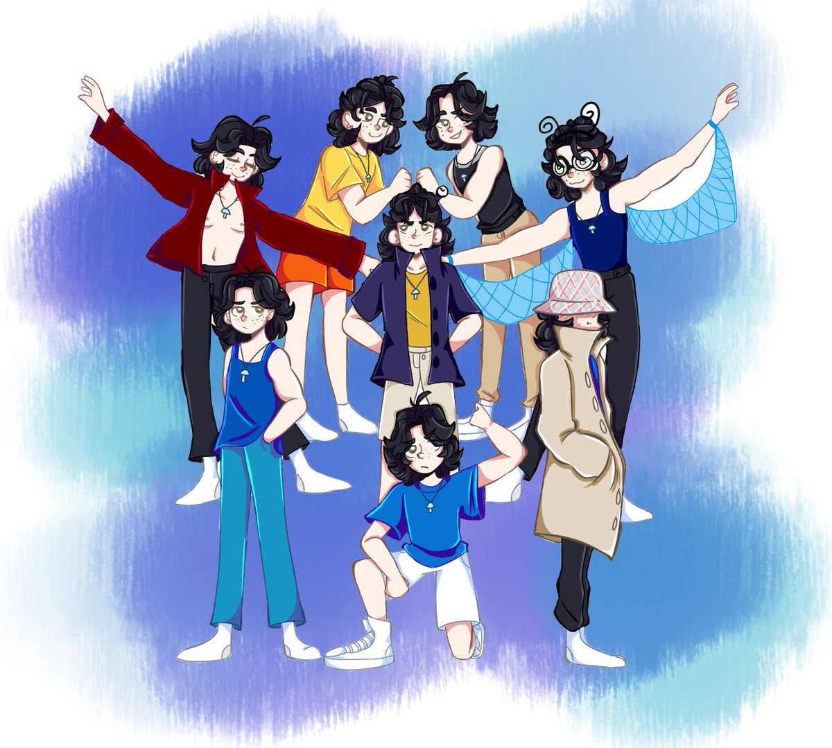 My boyfriend in his different costumessss