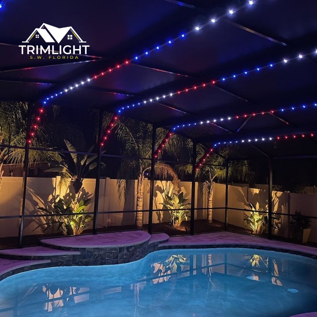 #Trimlight will makes your #pool_lighting elegant bright &amp; beautiful. Our lights are fully customizable so you can change your #pool_interior #lighting just a touch on your phone!!📱

#LanaiLighting #LED  #Naples #SWFL #Florida 

Check trimlight-florida.com for more details!👆