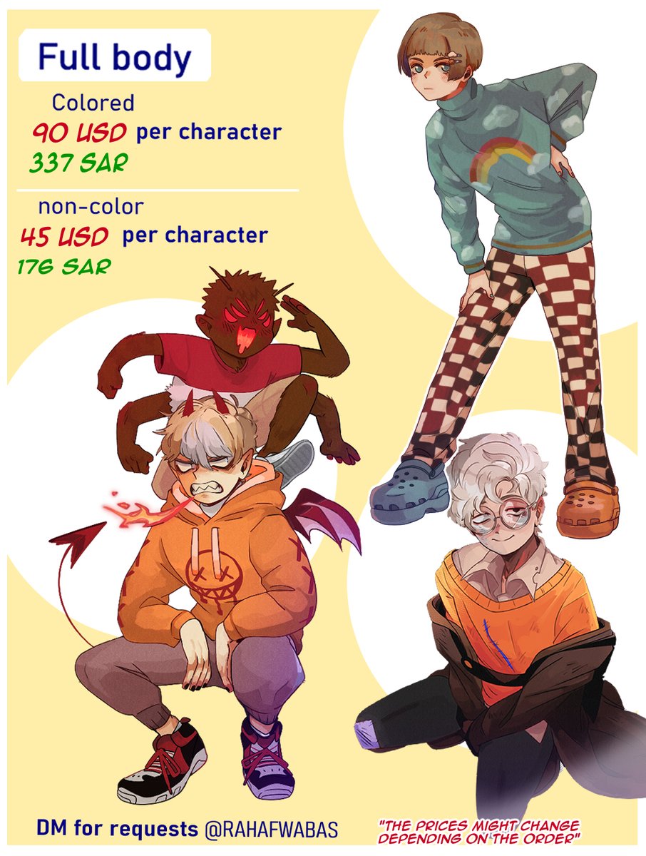 Commissions art are open \ طلبات الرسم مفتوحة

payments on PayPal

STC PAY \ او تحويل بنكي للريال

DM me for any questions \ رسائل خاصة لاستفسارات

Emil: rahafwabas.business@gmail.com 

#commission #commissionart #character_design #comic #manga #storyboard #illustration 