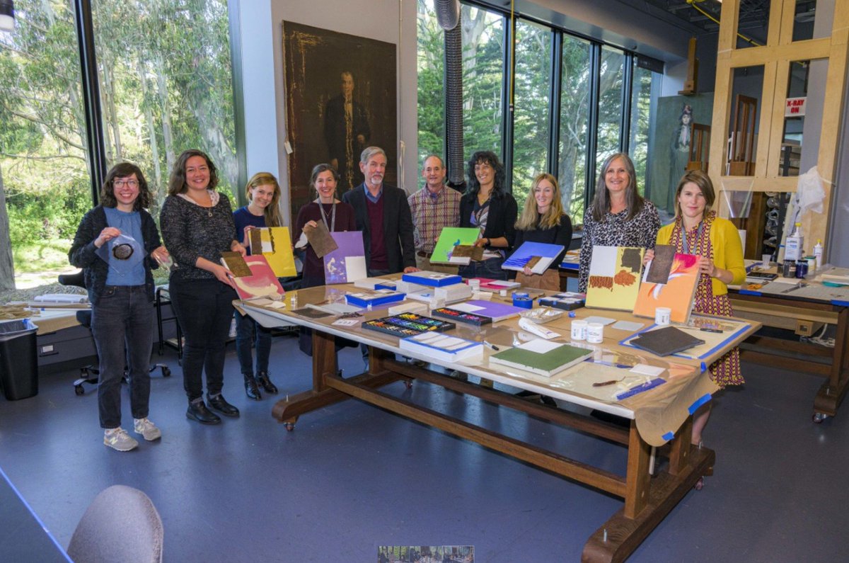 GettyFoundation's tweet photo. A group of conservators recently met with support from our #ConservingCanvas grant to the Fine Art Museums of San Francisco's @legionofhonor for a 7-day workshop on tears, inserts, and texturing of fills on canvas paintings. https://t.co/vTfXDTbHIg