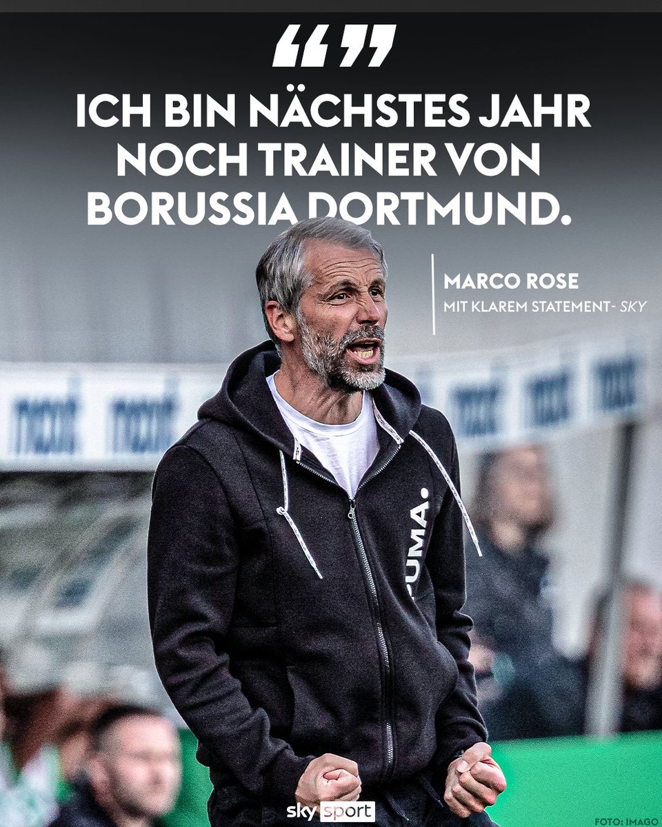 SkySportDE's tweet photo. "Ich bin nächstes Jahr noch Trainer von Borussia Dortmund. Ich freue mich sehr drauf. Ich habe ein hervorragendes Verhältnis zu meiner Mannschaft", machte der 45-Jährige deutlich.
#SkyBuli #SGFBVB https://t.co/JSuwrSQLUs