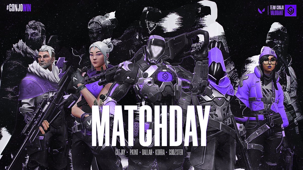 TeamGonjo's tweet photo. 🚨 TOURNEY DAY 🚨

Team Gonjo Valorant will be competing in today's  
MEL Mayhem #1 - $1000 Prize Pool hosted by 
@MEL_Valorant
 
Event Roster :
⚔️ - @Pa1ntVAL
🏹 - @ceeJayfps
🛡️  - @GODZSTERR
💪 - @dallahhq 
☁️ - @PyroVAL_ (fill)

🧠- @wreckerVAL
💼 - @ozchld
 
 #GonjoWin | 😈 https://t.co/ZgU0JF0daX
