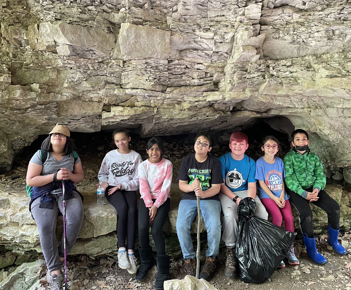 MissCarrGrade1's tweet photo. Doing what we do best - exploring!! Indian Creek @CamptownIndy had a beautiful last hike at McCormick’s Creek State Park. https://t.co/0rWsmlXEWy