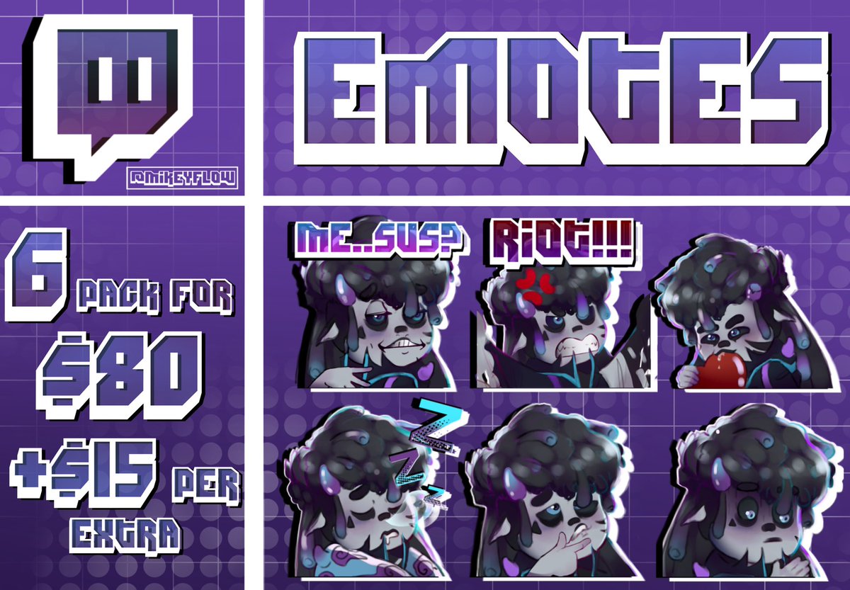 MikeyFlow3's tweet photo. R u lookin to commission an artist? My #commission are open!! I do fantasy art, #emotes, png/gifs for #streamers and #vtubers!! I’m always open!! Plz RT if u see this!! https://t.co/w16JUUuaxR