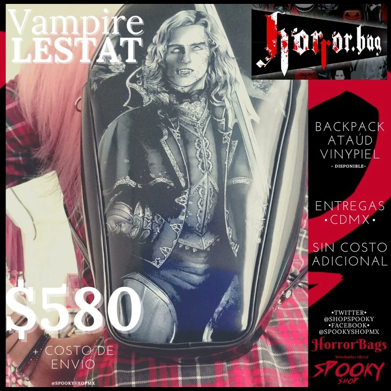 ShopSpooky's tweet photo. Las criaturas de la noche somos nosotr@s [@spookyshopmx en Instagram] 💀🦇

"Sacia tu sed de sangre sin perder el estilo y lleva tu sarcofago a todas partes" 

∆•Bolso Backpack de Vinypiel con forma de Ataúd y estampado de Vampiro•∆

$580 + Costo de Envio

#HorrorBags https://t.co/X17jOm8Yyj