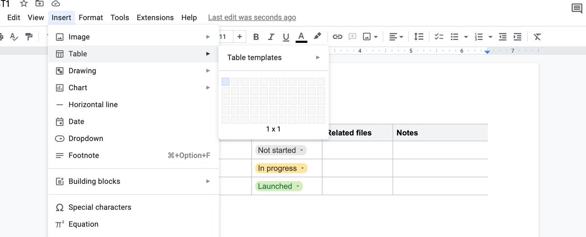 johnNcoffman's tweet photo. One of the highlights of my weekend has been seeing that #googledocs now has additional options for creating tables. Not sure what it says about my personality being so excited about new data organization/display tools 🤣🥴 https://t.co/XghgZVZaJE