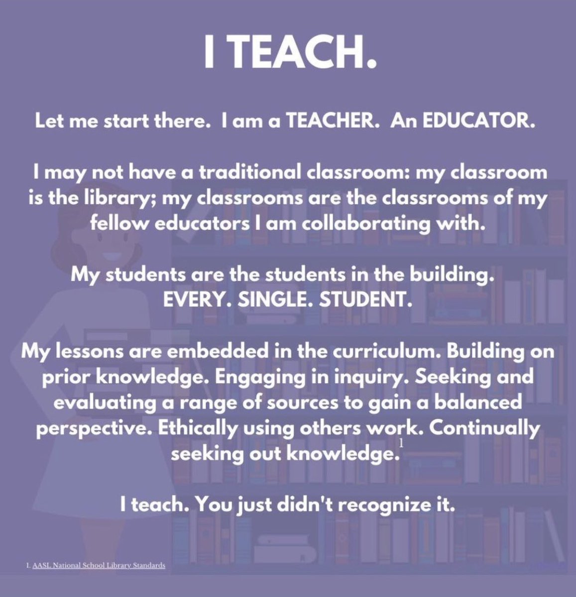 Z_Brarian's tweet photo. I’ve said it before and I will say it again, It’s NOT Just Books &amp; Bonbons. #library #librarytwitter #librarains #edtech #LISDLib https://t.co/rmQJdvXNMi