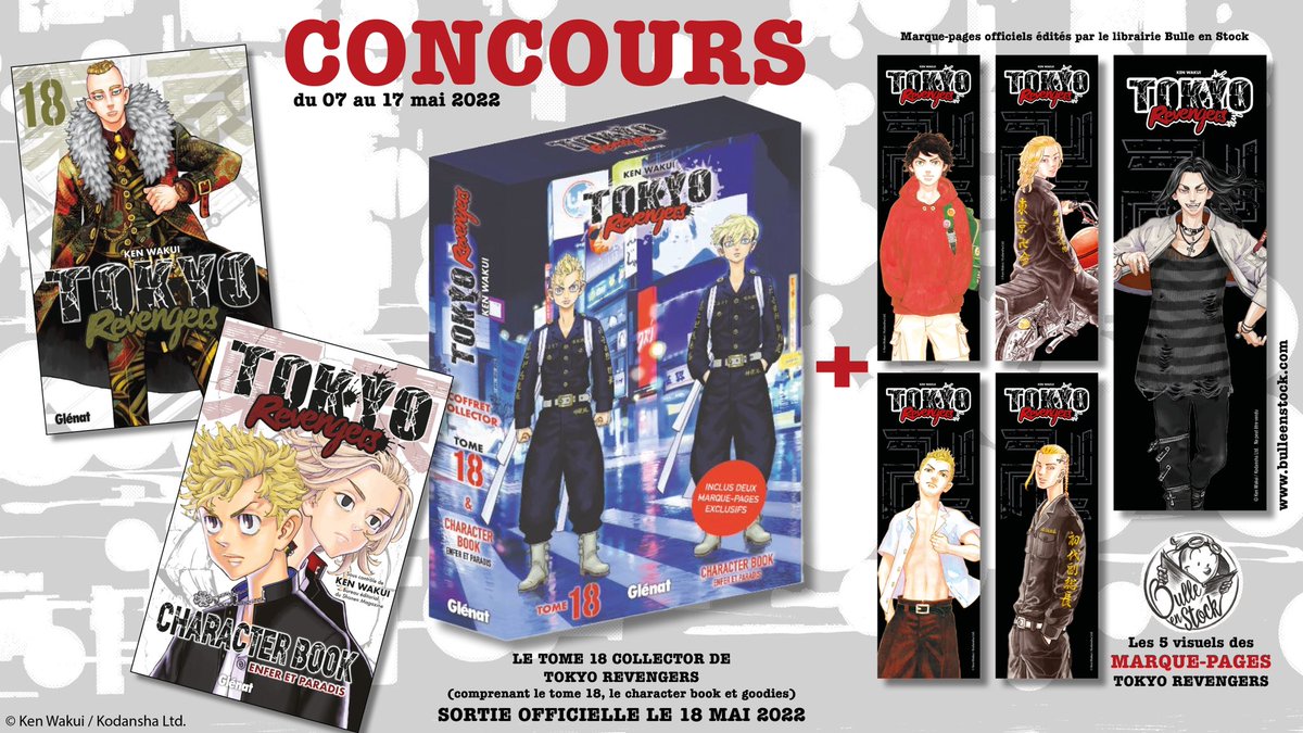 BulleEnStock's tweet photo. 🎁 Salut les amis, on vous fait gagner le coffret collector T18 de Tokyo revengers et 5 MP ! 

Pour participer : 
- voir conditions en image !
- Follow @BulleEnStock et  @MangaDeals ✅

TAS le 17/05, bonne chance à tous ! 

(Comptes concours bani)

https://t.co/w14MRykVz2 https://t.co/0zaSt9AzuU