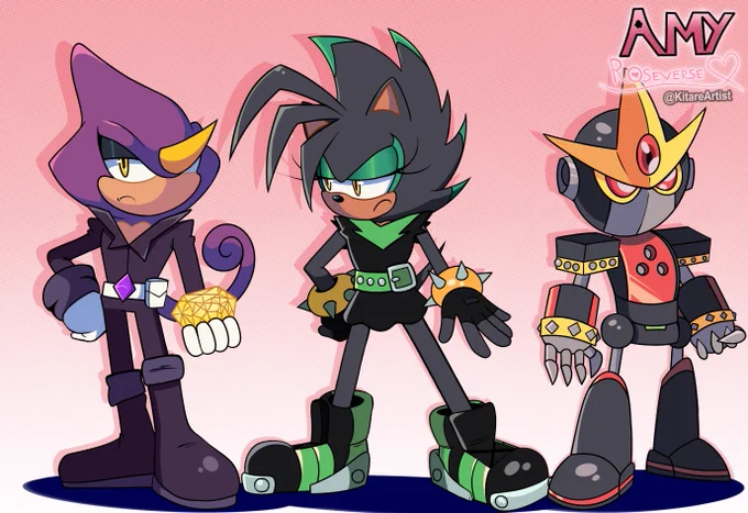 ✨Roseverse Team Dark! ✨

#SONIC  #AmyRose  #roleswap #Roseverse #sonicau #Gemerl #EspioTheChameleon 