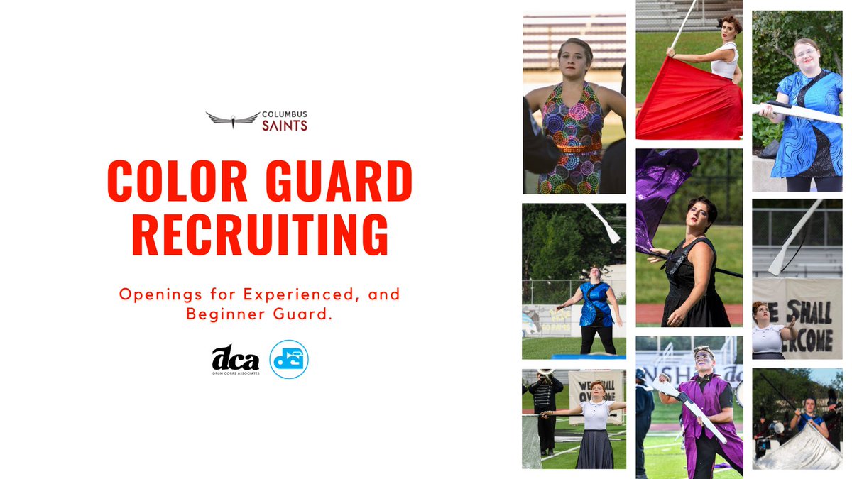 Sitlbi_ovtickal's tweet photo. We're recruiting color guard including beginners! Current guard is all WGI & DCA vets, plus a beginner! Weekend only, low cost member fees, with a really fun show! https://t.co/GxalkBLdAX #drumcorps #dcacorps #colorguard #flagline #dance #growdrumcorps #wgi #dci #marchingband https://t.co/kfuwNAo6lI