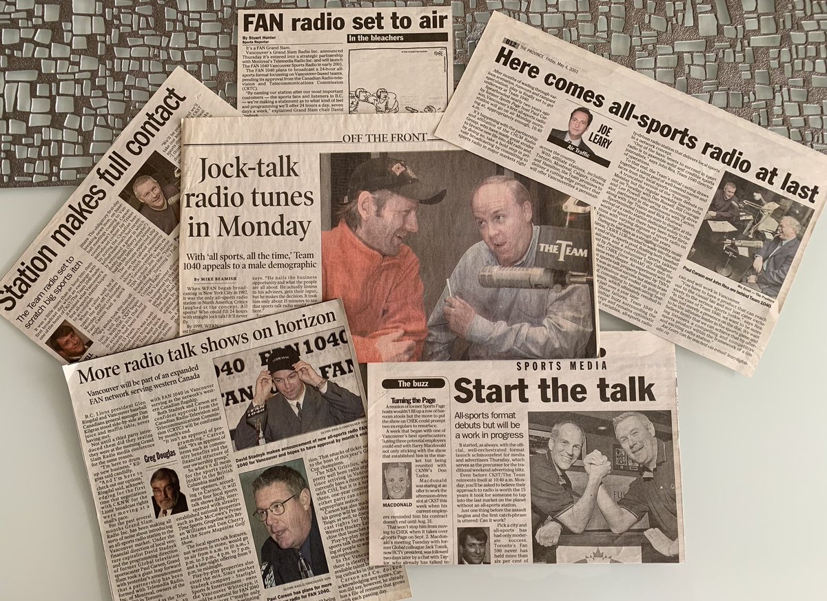 On this date, May 7, 21 years ago, Vancouver’s first all sports radio station went “On-Air” So fortunate to have been involved laying the foundation, forever thankful to the late #PaulCarson for giving me the opportunity. #FAN1040 #TEAM1040 #TSN1040