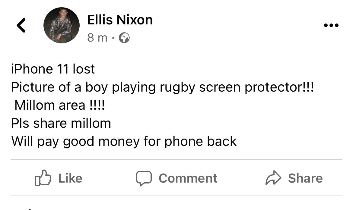 Lost today after the game can you please retweet <a href="/ellmot7/">Ell miller</a> <a href="/MillomRLFC1873/">Woolybacks</a> @jack_newbs_6 @HanleyDawson4 <a href="/ethbick6/">Ethan Bickerdike</a>