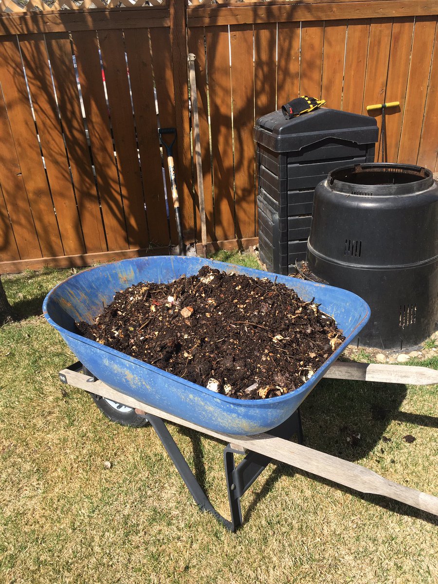 I’m always impressed by the wheelbarrow full of #soilbuilding #compost my garden receives each spring and fall from my #backyardcomposter #carbonfarming