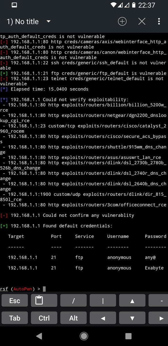 Anastasis_King's tweet photo. Hack Archer Router on FTP Server via #NetHunter and #Routersploit
Stay safe and protect yourself 🛡️
Just for fun 😇 https://t.co/iMIr50FIal