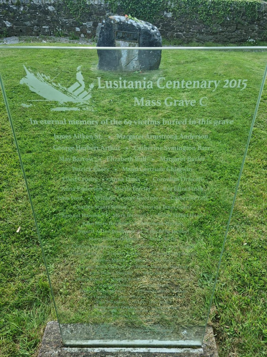 CobhTourism's tweet photo. On this day 107 years ago a single act of war caused the deaths of 1201 people when the Lusitania sank off the Cork coast Join us tomorrow at 2.30pm at the Old Church Cemetery and at the Lusitania Peace Memorial as we commemorate all those who died in that wartime tragedy.#Cobh https://t.co/rHR49j0geS