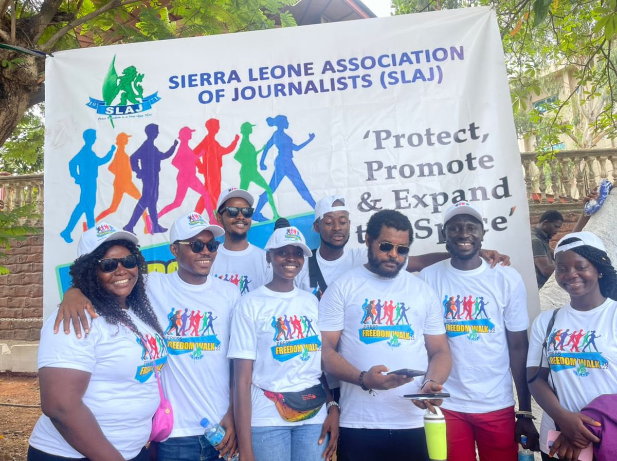 cgsl_1's tweet photo. At CGSL, we believe in Freedom of Expression as enshrined in Section 25 of the Constitution, but not just for the Press, but for every citizen in the country. Today, in commemoration of 
#WorldPressFreedomDay, we joined @SLAJ_Salone on a press freedom walk 
#makingadifference https://t.co/QrrTiw77wG