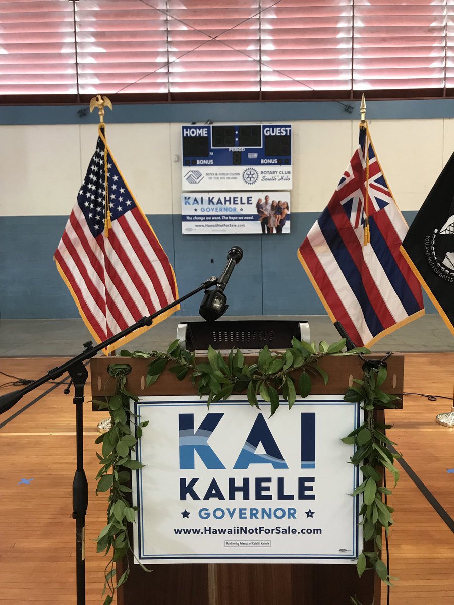 TheTomGeorge's tweet photo. NEW: Congressman @KaiKahele (D) making run for Hawaii Governor official in his hometown of Hilo — speech starting at 10 am — stream live at https://t.co/GiHUBoba8S + @LiaKamanaTV covering from Big Island #HIGov #HIPol @KITV4 https://t.co/kazDMoFPWI