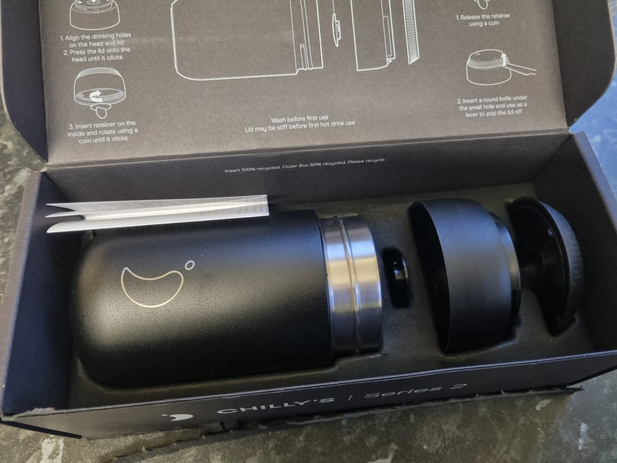 Thanks for my replacement coffee cup <a href="/Chillysbottles/">Chilly's</a>. My other one started leaking and it was replaced without question.