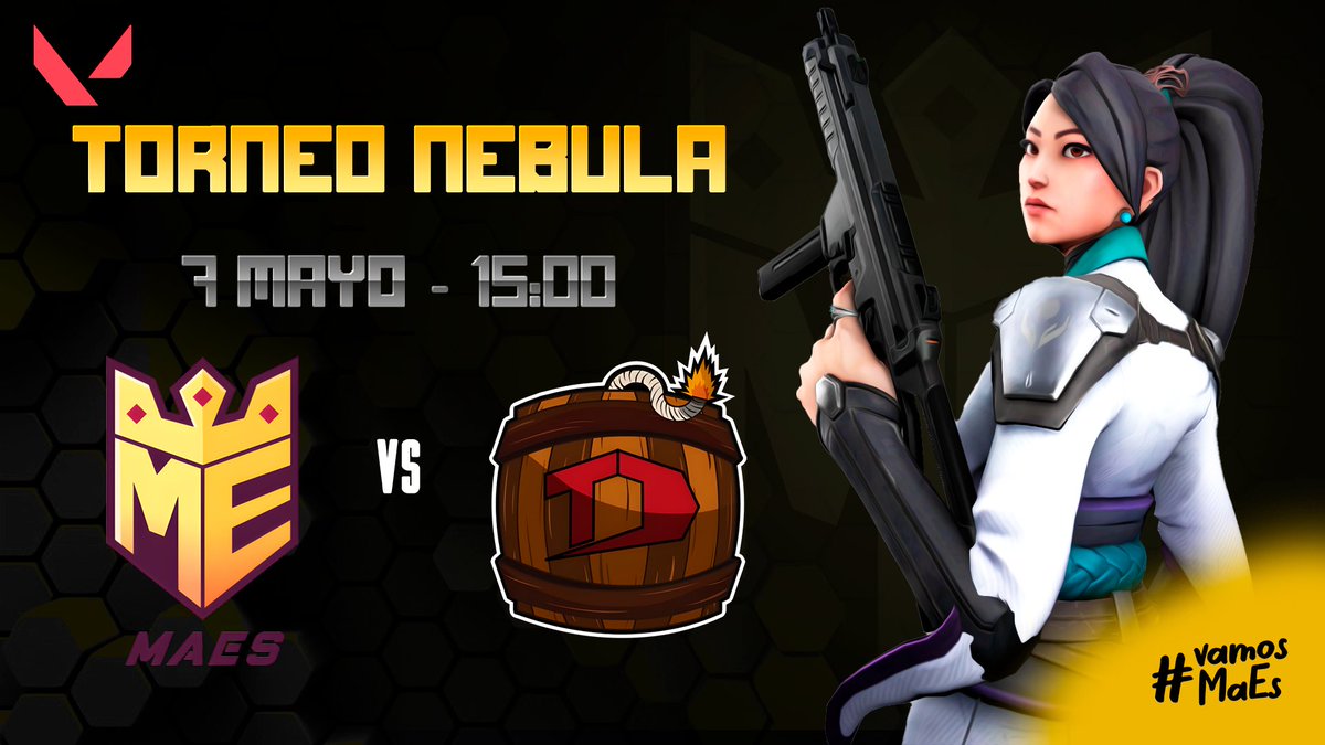 !Hoy hay semifinal! Nuestros jugadores de #valorant se enfrentarán a <a href="/TeamDinamitaBS/">Team Dinamita</a> en el #torneoNebula.

Sigue la transmisión en twitch.tv/nebula_e_sports

💛💜#vamosMaEs💛💜