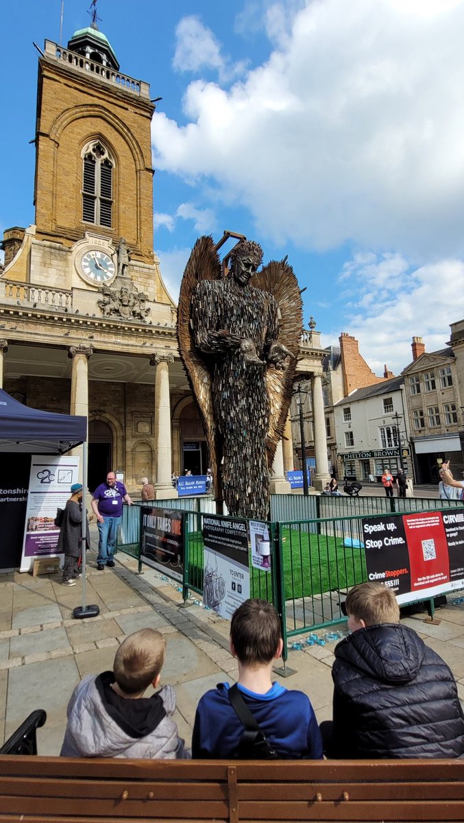 Have you seen the #KnifeAngel in #Northampton yet? Great to hear conversations being had today around the dangers of carrying knives and the consequences.